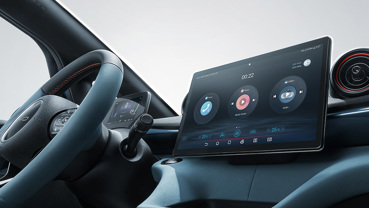 Stor rotérbar skærm