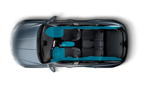 Syv airbags og sidevindsassistent
