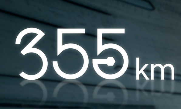 Rækkevidde op til 355 km