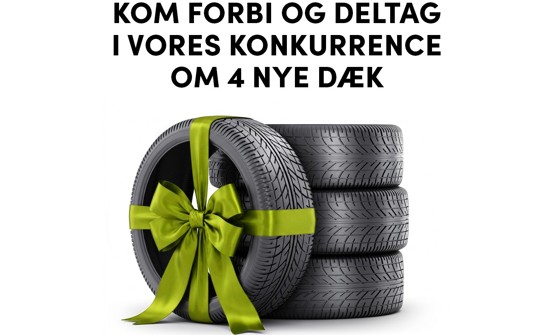 Skal din bil have nye dæk? Vind et komplet sæt!